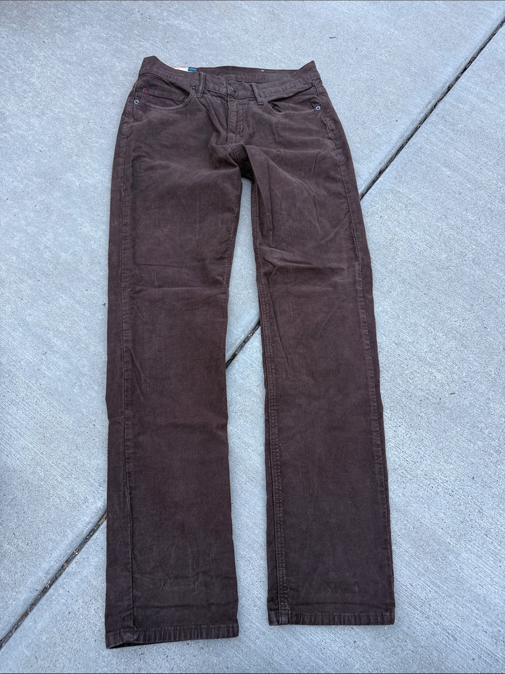 Marine Layer Men's Corduroy Straight Jeans in Dark Brown